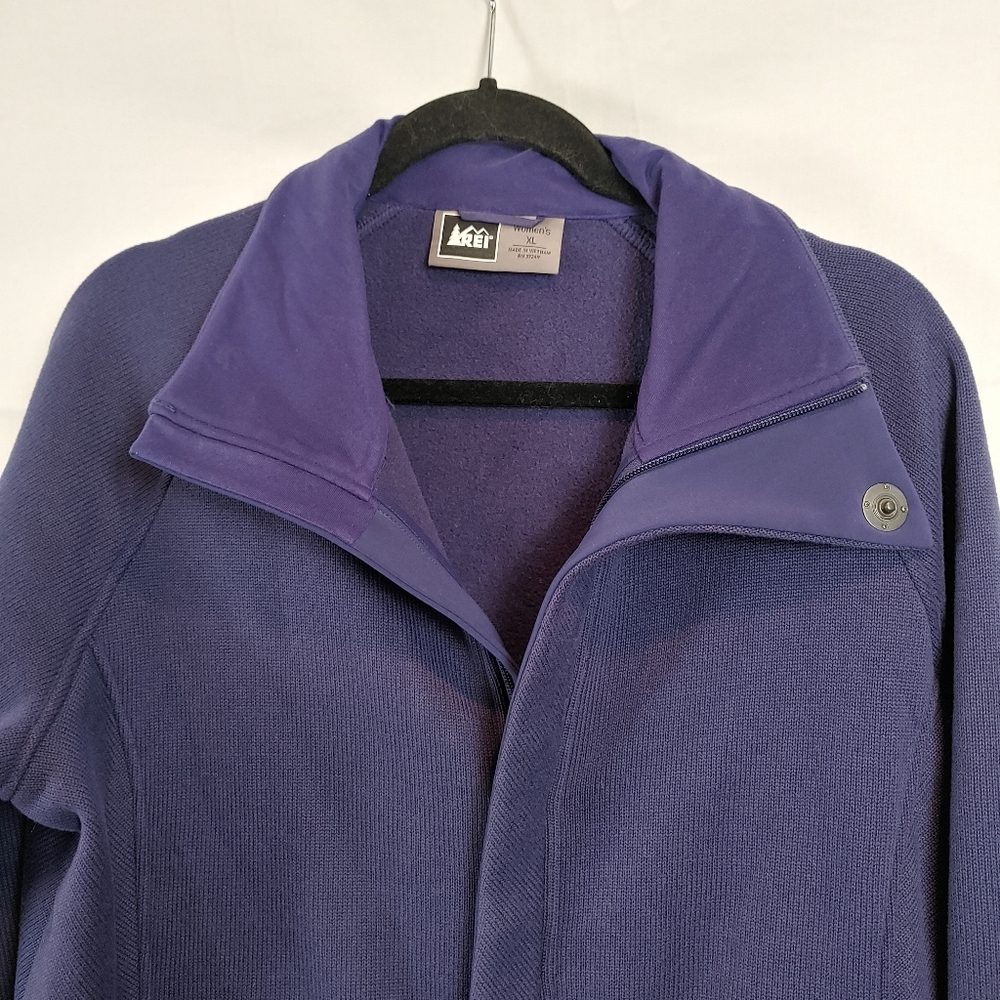 REI Co-opWomen's Full Zip Purple Sweater Jacket Size XL